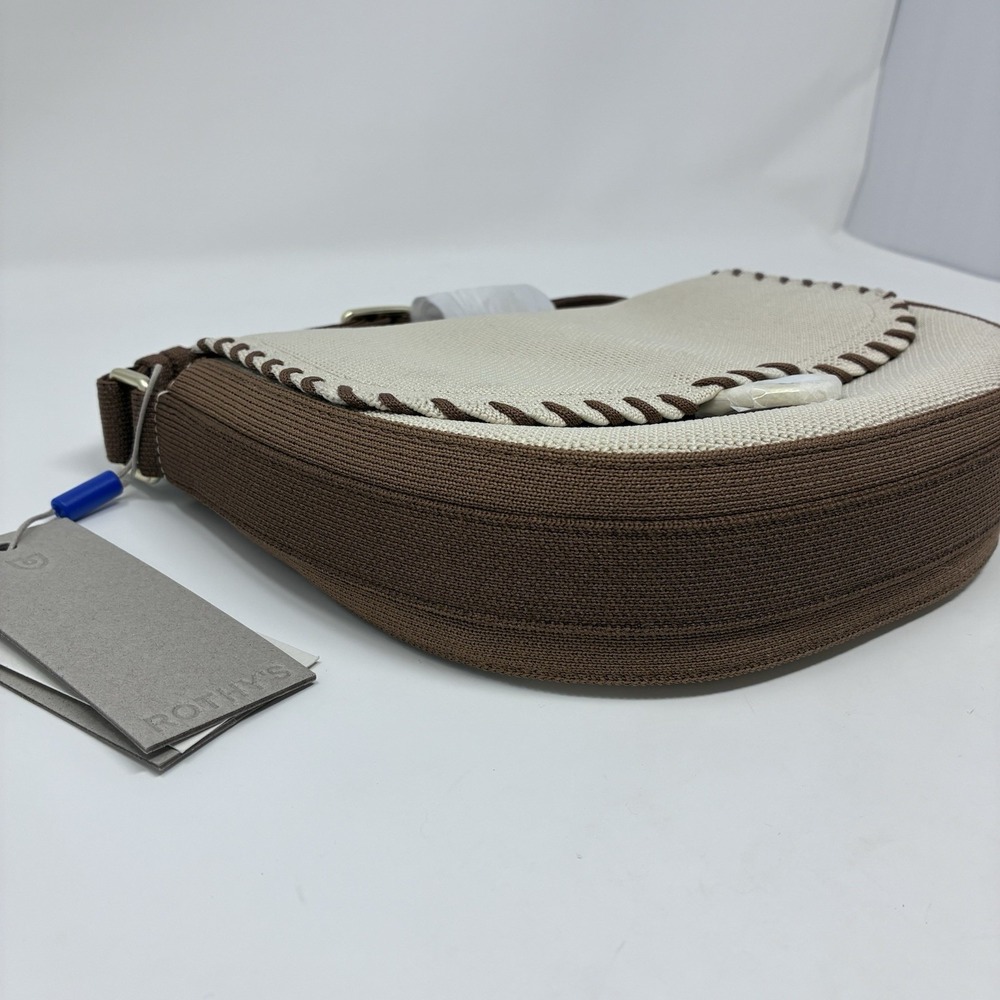 Rothy's The Saddle Bag Flat White $189 MSRP 6x9x7" Crossbody NWT - Picture 9 of 16